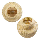 Luminária de Mesa BALI Abajur Fibra Bambu Base Madeira 1xE27 Boho Rústico ST3270
