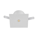 Plafon Spot Embutir Quadrado c/ Foco Pontual Redondo Alumínio P/ MR11 1992 ST3273-Branco