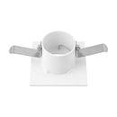 Plafon Spot Embutir Quadrado c/ Foco Pontual Redondo Alumínio P/ MR11 1992 ST3273-Branco
