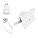 Plafon Spot Embutir Quadrado c/ Foco Pontual Redondo Alumínio P/ MR11 1992 ST3273-Branco