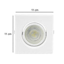 Spot Plafon Embutir Quadrado Light Orientavel em Aluminio p/ LED PAR20 E27 ST2999-Spots-Starlumen