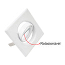 Spot Plafon Embutir Quadrado Light Orientavel em Aluminio p/ LED PAR20 E27 ST2999-Spots-Starlumen