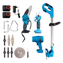 kit Jardinagem 4 em 1 Elétrico s/ Fio Serra Tesoura Soprador Roçadeira SAIDER SA0007