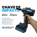 Parafusadeira Chave de Impacto sem Fio 1000NM 21V Saider SA0006 + 2 Baterias