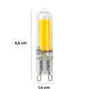 Lâmpada LED G9 COB 4W 2700K 127V 320lm Halopin Vidro IRC80 Luminatti ST1907
