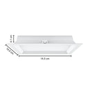 Painel Plafon LED Recuado Embutir HIDE 14,5X14,5 18W Luz Quente Luminatti ST3145-Branco
