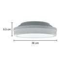 Plafon LED Redondo de Sobrepor 16W 3 Cores 2000lm 36cm Branco Tualux Santorini ST3284