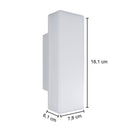 Arandela LED de Parede 2 Fachos Difusa 7W Branco Quente 3000k 560lm IRC80 Externa ST3287