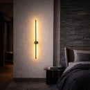 Arandela LED de Parede Lina 90cm Preta 10W 3000K 800lm Moderna Nordecor 2751 ST3290