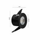 Mini Spot de Embutir Elysa Redondo LED 1W 3000K P/ Nichos Móveis ST3292