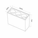 Spot Triplo LED Sobrepor 6W Luz Amarela Difusa 35° IRC90 Nordecor Powerus 6855 ST3159