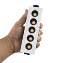 Spot Downlight LED Embutir 5 Focos 10W Luz Amarela 35° IRC90 Nordecor 6375 ST3224