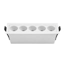 Spot LED Downlight Embutir 5 Focos 10W Luz Amarela 35° IRC90 Nordecor 6733 ST3224