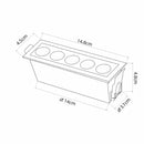 Spot LED Downlight Embutir 5 Focos 10W Luz Amarela 35° IRC90 Nordecor 6733 ST3224