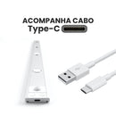 Luminária Barra LED s/Fio c/ Sensor Movimento 2W 60cm Recarregável Armario 3 Tons Luz 4 Focos ST3291