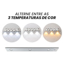 Luminária Barra LED s/Fio c/Sensor Movimento 1,5W 40cm Recarregável Armário 3 Tons Luz 3 Focos ST3291