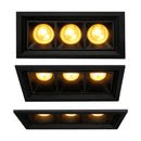 Spot de Embutir Articulado Triplo PRO11 03 Focos p/ MR11 ST3294 - Preto