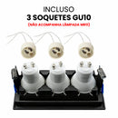 Spot de Embutir Articulado Triplo PRO11 03 Focos p/ MR11 ST3294 - Preto