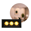 Spot de Embutir Articulado Triplo PRO11 03 Focos p/ MR11 ST3294 - Preto