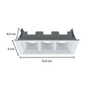 Spot de Embutir Articulado Triplo PRO11 03 Focos p/ MR11 ST3294 - Branco