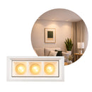 Spot de Embutir Articulado Triplo PRO11 03 Focos p/ MR11 ST3294 - Branco