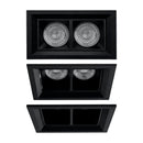 Spot de Embutir Articulado Duplo PRO11 02 Focos p/ MR11 ST3294 - Preto