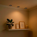 Spot Duplo Downlight Powerus Embutir 35° LED 4W Br. Quente 360lm 6372 NORDECOR ST2990-Preto