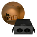 Spot Duplo Downlight Powerus Embutir 35° LED 4W Br. Quente 360lm 6372 NORDECOR ST2990-Preto