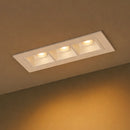Spot Triplo Downlight LED Embutir Evon 3 Focos 6W 3000K IRC90 DL-7322 Astraled ST3295