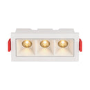 Spot Triplo Downlight LED Embutir Evon 3 Focos 6W 3000K IRC90 DL-7322 Astraled ST3295