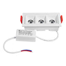 Spot Triplo Downlight LED Embutir Evon 3 Focos 6W 3000K IRC90 DL-7322 Astraled ST3295