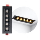 Spot LED 10W Embutir DotLight 5 Focos Direcional 15° Luz Quente Luminatti ST3281-Preto