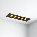 Spot LED 10W Embutir DotLight 5 Focos Direcional 15° Luz Quente Luminatti ST3281-Preto