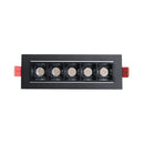Spot LED 10W Embutir DotLight 5 Focos Direcional 15° Luz Quente Luminatti ST3281-Preto
