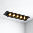 Spot LED 10W Embutir DotLight 5 Focos Direcional 15° Luz Quente Luminatti ST3281-Preto