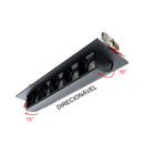 Spot LED 10W Embutir DotLight 5 Focos Direcional 15° Luz Quente Luminatti ST3281-Preto