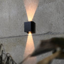 Arandela Solar LED Duplo Facho Ajustável Luz Amarela Externa Parede Jardim Fachadas ST3296