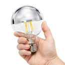 Lâmpada LED Filamento Balloon G125 4W Cromada Espelhada Luz Âmbar Retrô Vintage Defletora ST1466