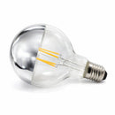 Lâmpada LED Filamento Balloon G125 4W Cromada Espelhada Luz Âmbar Retrô Vintage Defletora ST1466