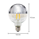 Lâmpada LED Filamento Balloon G125 4W Cromada Espelhada Luz Âmbar Retrô Vintage Defletora ST1466