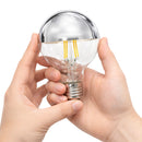 Lâmpada LED Filamento Balloon G125 4W Cromada Espelhada Luz Âmbar Retrô Vintage Defletora ST1466
