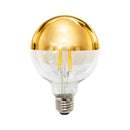 Lâmpada LED Filamento Balloon G125 4W Dourada Espelhada Luz Âmbar Retrô Vintage Defletora ST1466