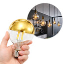 Lâmpada LED Filamento Balloon G125 4W Dourada Espelhada Luz Âmbar Retrô Vintage Defletora ST1466