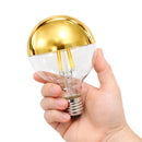 Lâmpada LED Filamento Balloon G125 4W Dourada Espelhada Luz Âmbar Retrô Vintage Defletora ST1466