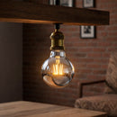 Lâmpada LED Filamento Balloon G125 4W Dourada Espelhada Luz Âmbar Retrô Vintage Defletora ST1466