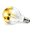 Lâmpada LED Filamento Balloon G125 4W Dourada Espelhada Luz Âmbar Retrô Vintage Defletora ST1466