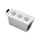 Spot Embutir Triplo LED 6W Luz Amarela Difusa Downlight Powerus IRC90 Nordecor 6730 ST2991