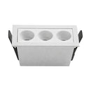 Spot Embutir Triplo LED 6W Luz Amarela Difusa Downlight Powerus IRC90 Nordecor 6730 ST2991