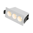 Spot Embutir Triplo LED 6W Luz Amarela Difusa Downlight Powerus IRC90 Nordecor 6730 ST2991