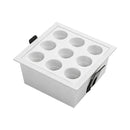 Spot Quadrado Embutir Downlight Powerus 9 Focos 24° LED 18W Amarelo IRC90 6735 ST2988